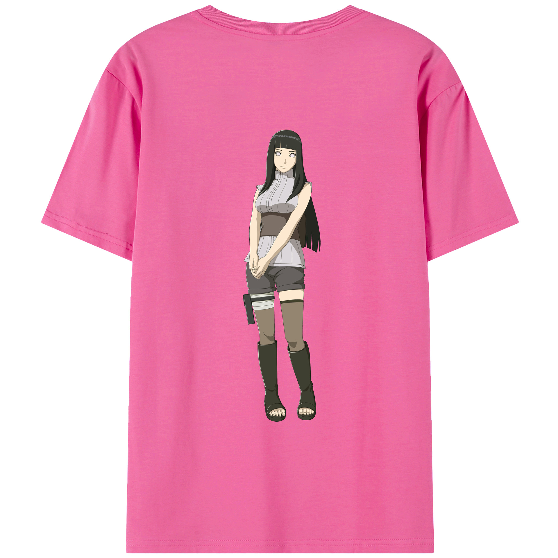 （画像用） NARUTO -ナルト- 日向ヒナタ Hyūga Hinata レディース半袖Tシャツ(バックプリント)